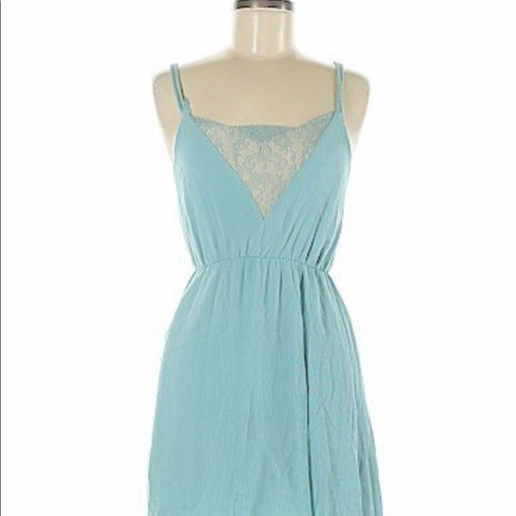 FOREVER 21 lace front baby blue summer dress women size XS romantic - Picture 1 of 5